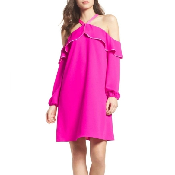 Lilly Pulitzer Abrielle Mini Dress Sunny Shoulder In Berry Sangri, Pink $228 NWT - Picture 3 of 13